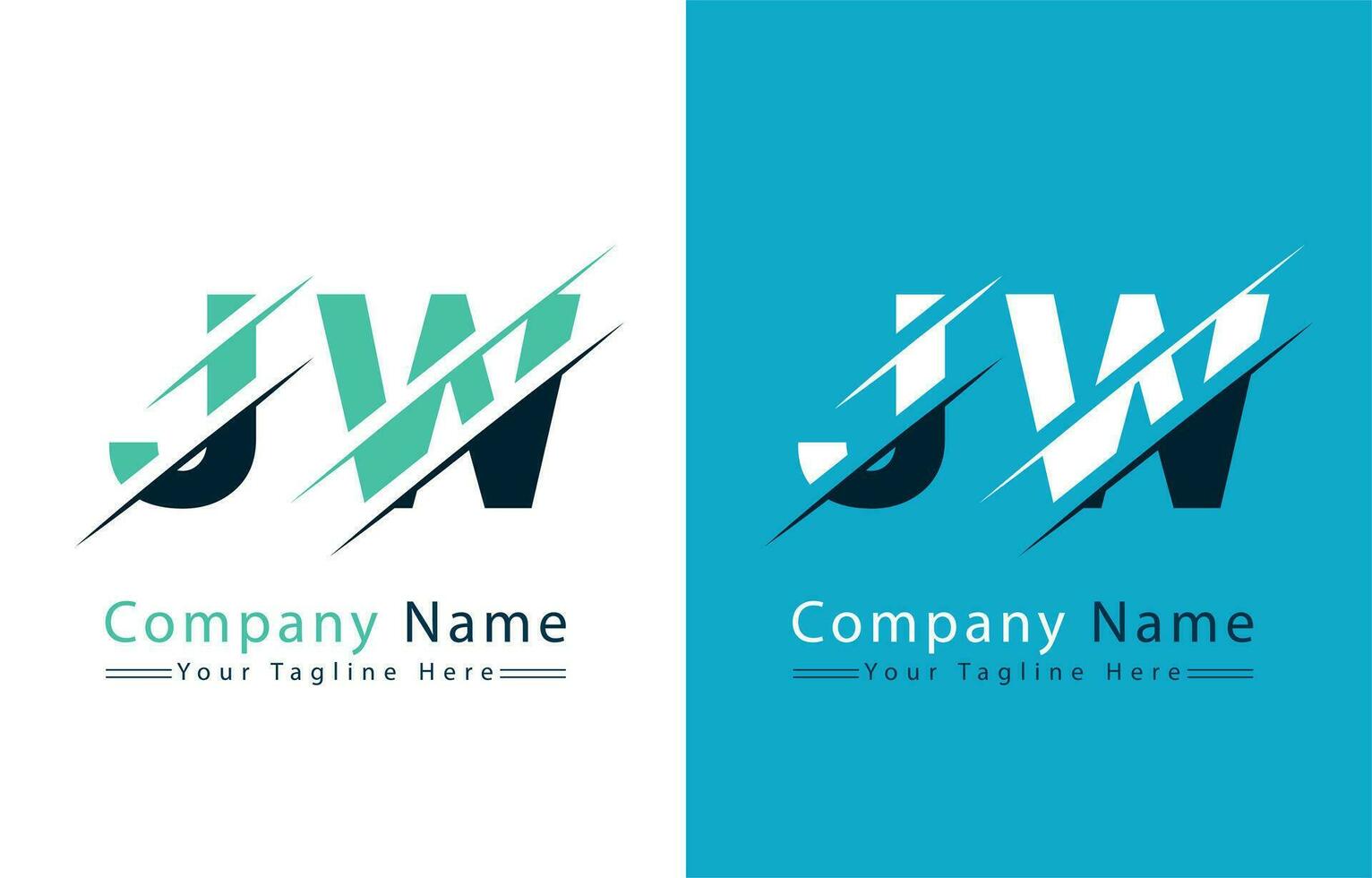 jw letra logo diseño modelo. vector logo ilustración