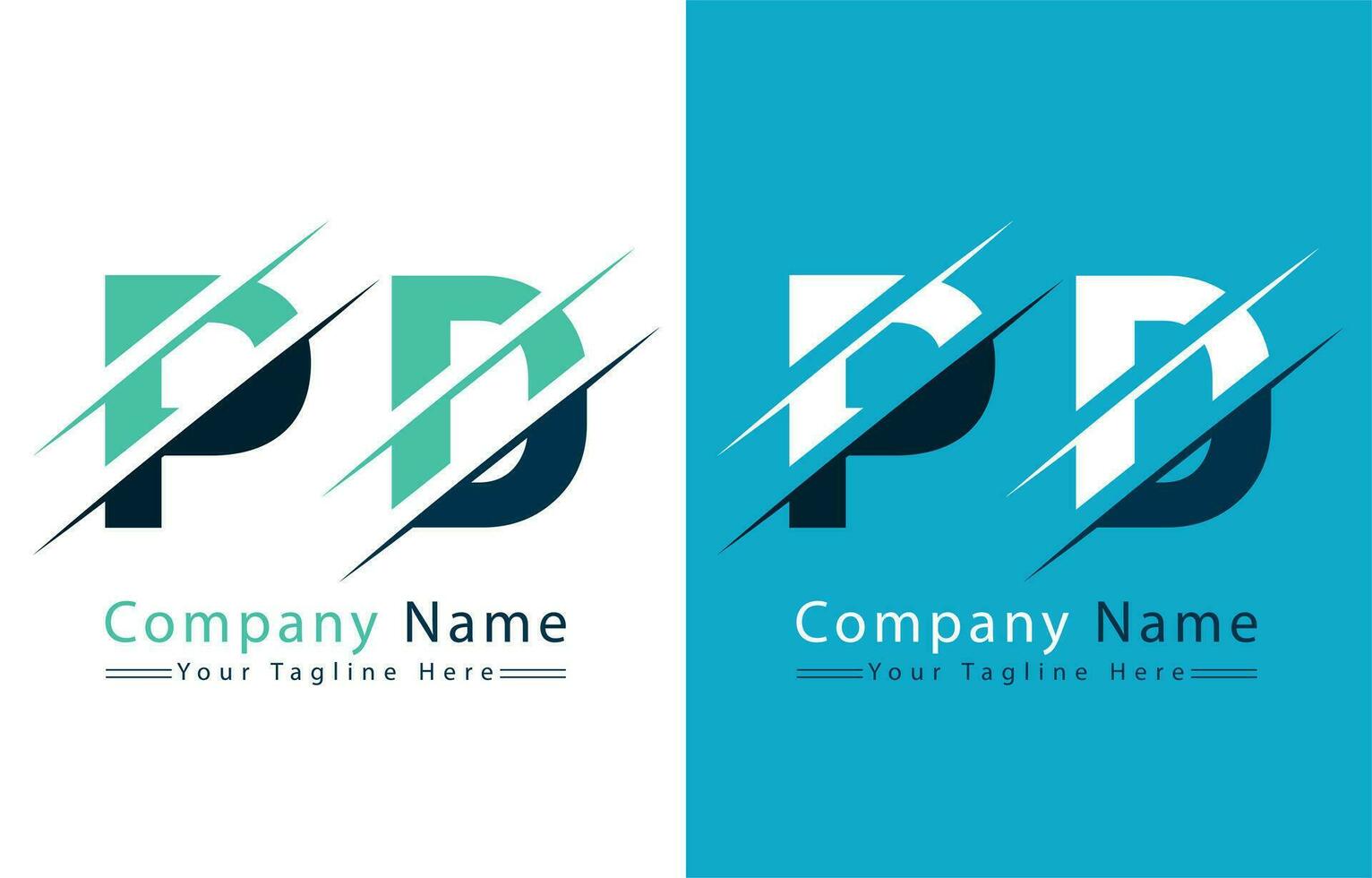 PD Letter Logo Vector Design Concept Elements