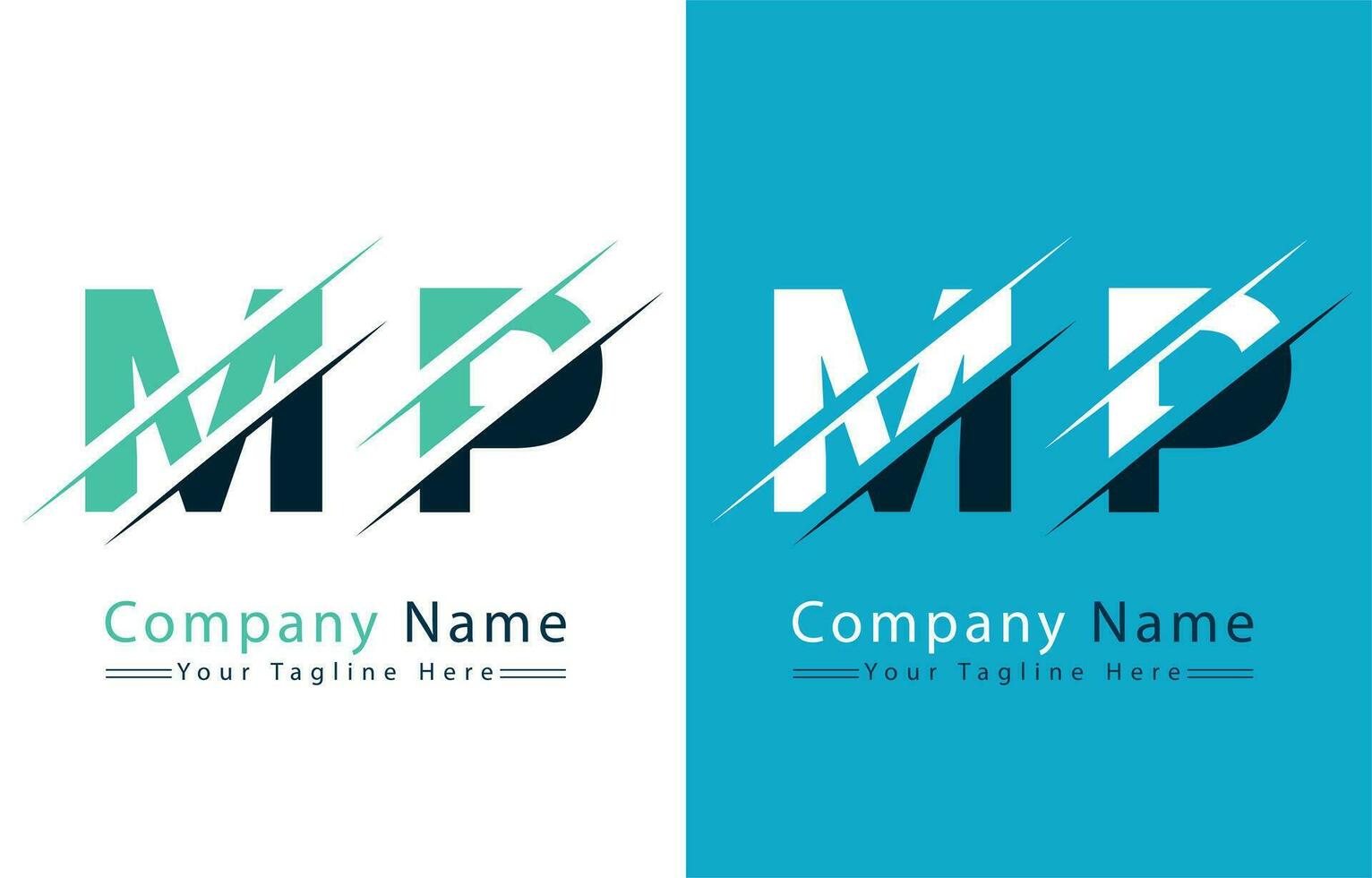 mp letra logo diseño concepto. vector logo ilustración