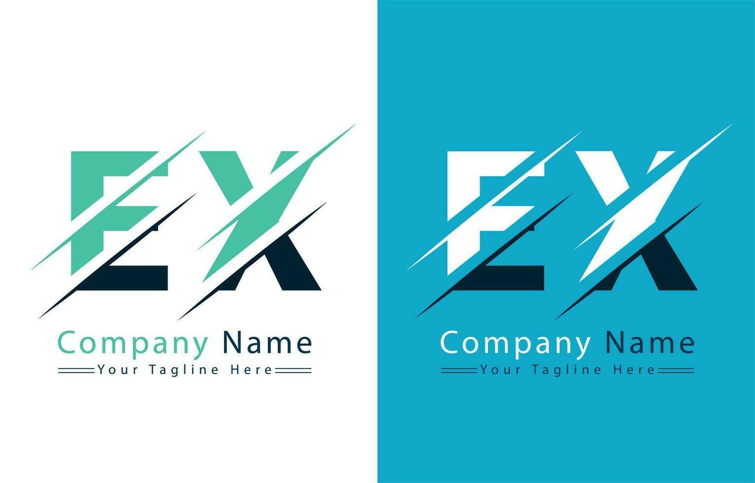 EX Letter Logo Vector Design Concept Elements