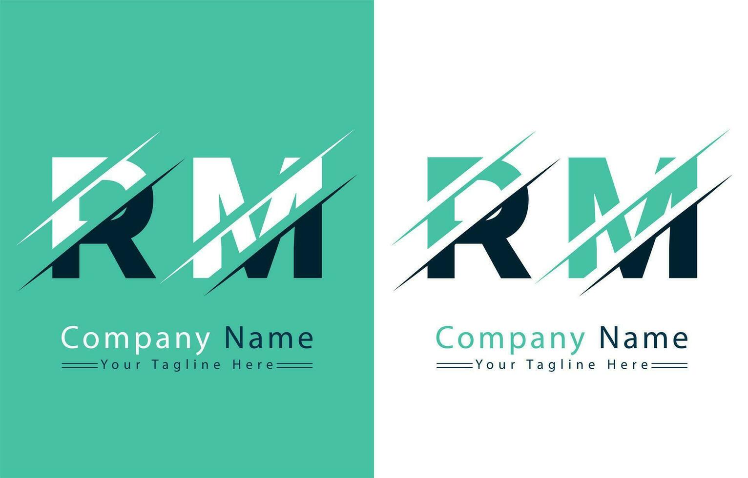 RM Letter Logo Design Template. Vector Logo Illustration