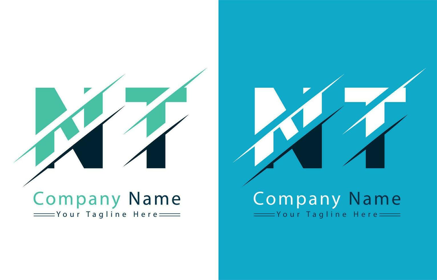 NT Letter Logo Design Concept. Vector Logo Illustration