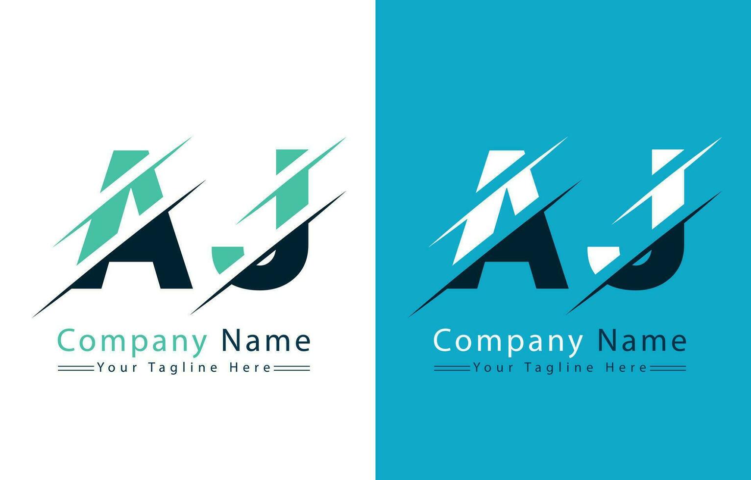 AJ Letter Logo Vector Design Concept Elements