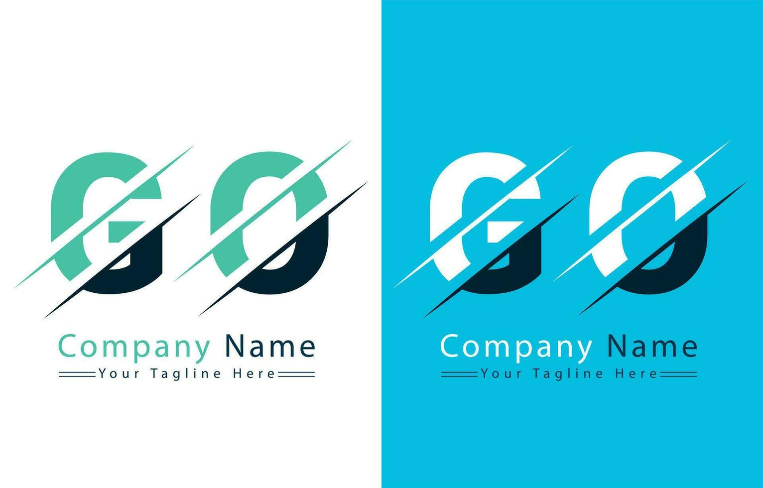 GO Letter Logo Vector Design Concept Elements