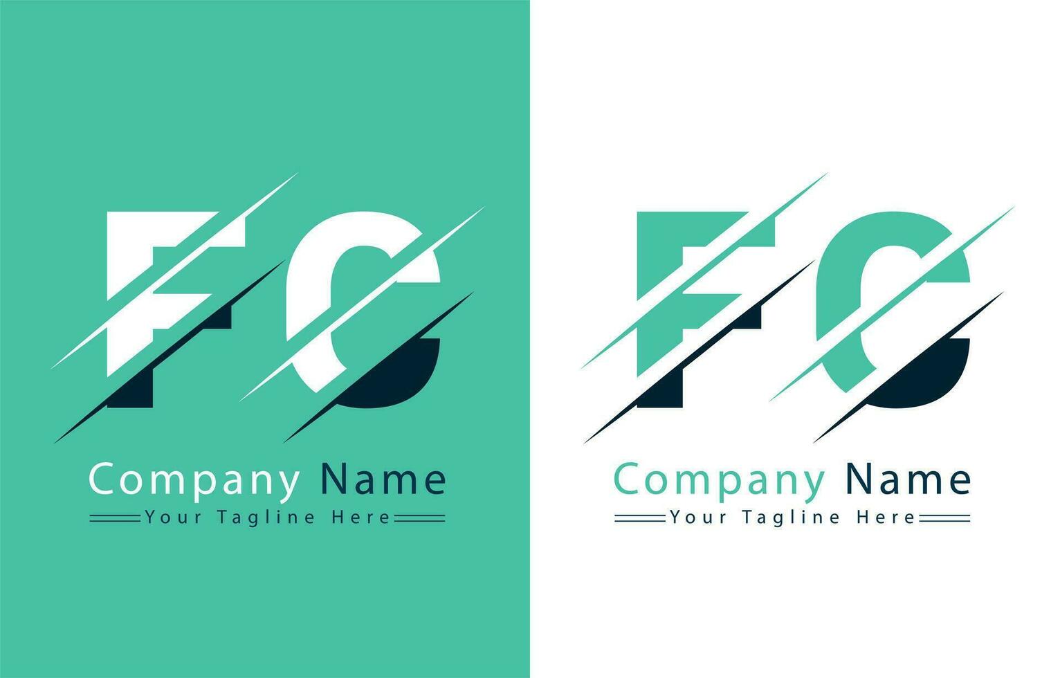 FC Letter Logo Design Template. Vector Logo Illustration