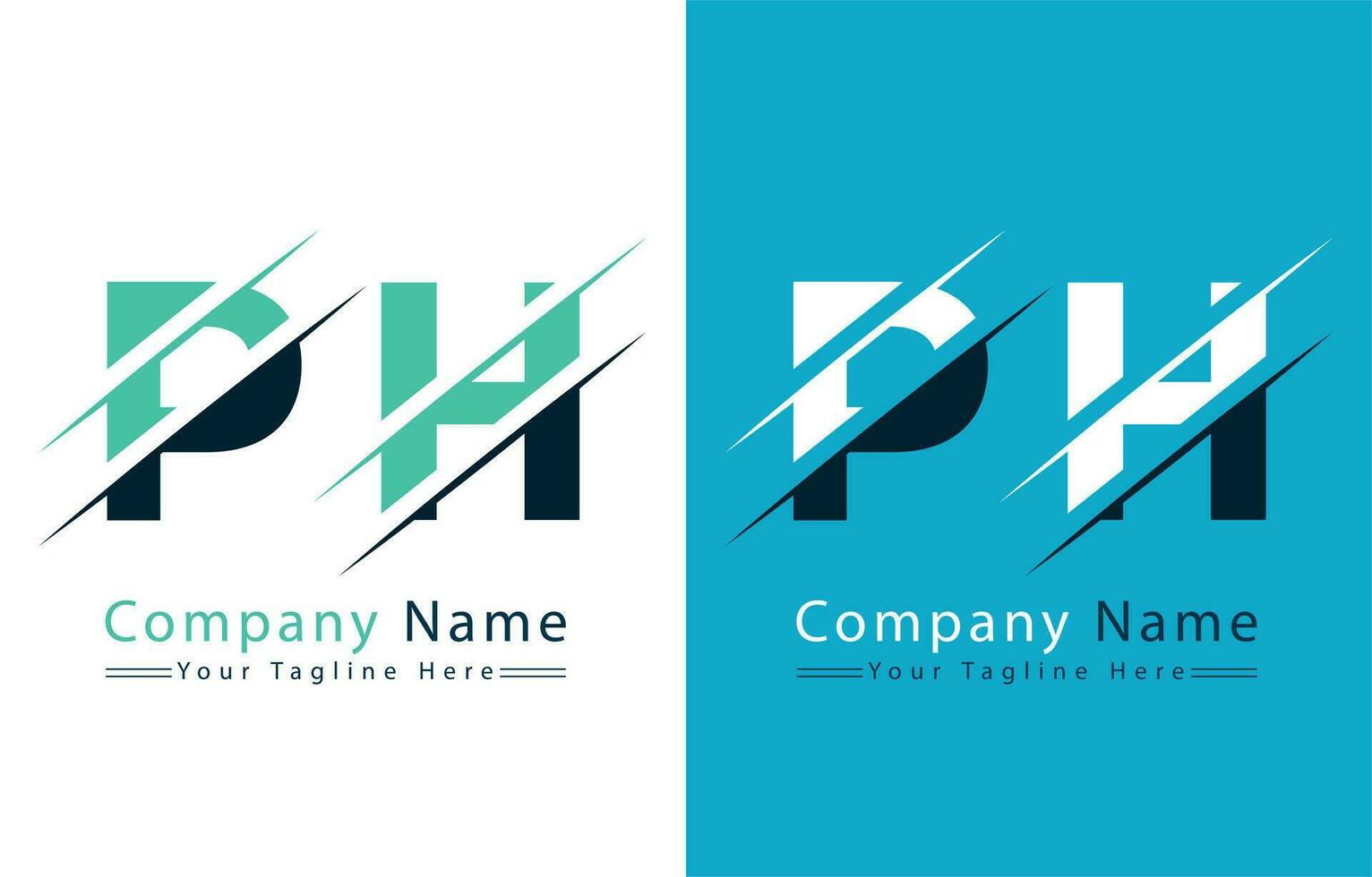 PH Letter Logo Vector Design Concept Elements