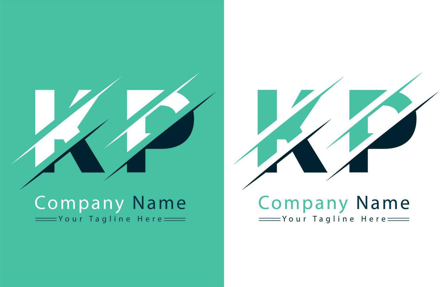 KP Letter Logo Design Concept. Vector Logo Illustration