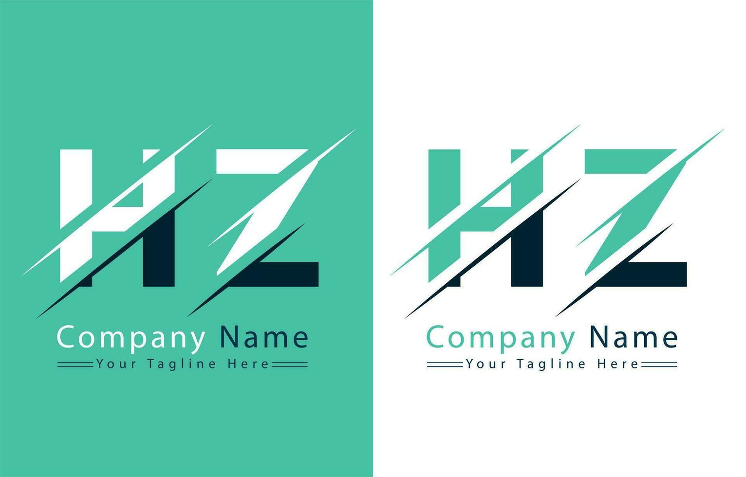 HZ Letter Logo Design Template. Vector Logo Illustration