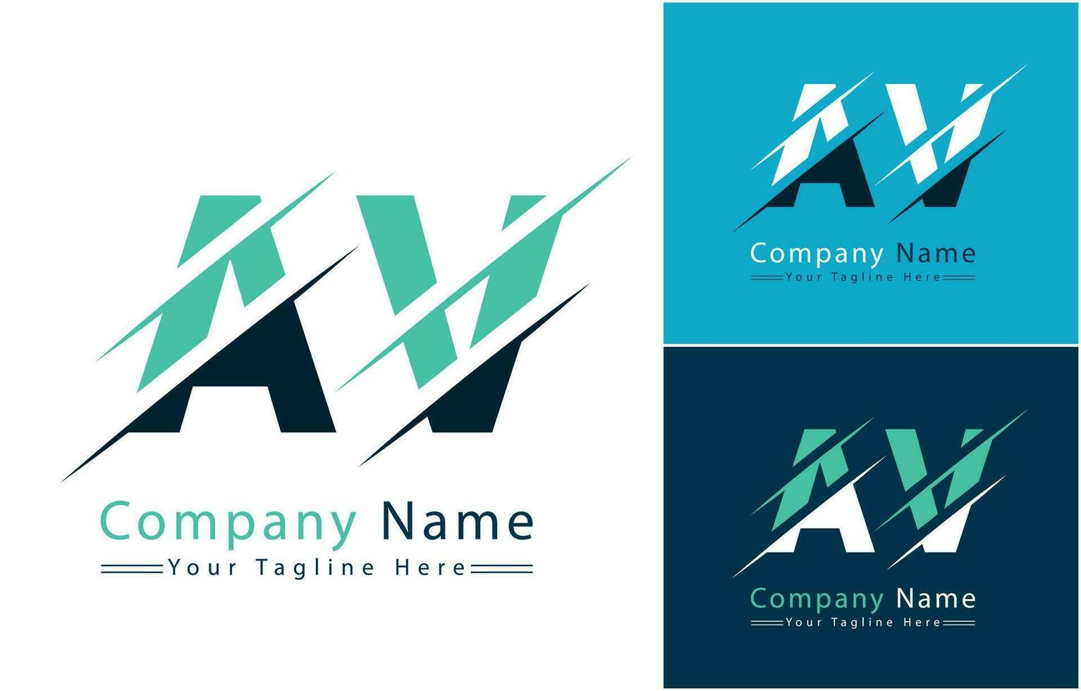 AV Letter Logo Vector Design Concept Elements