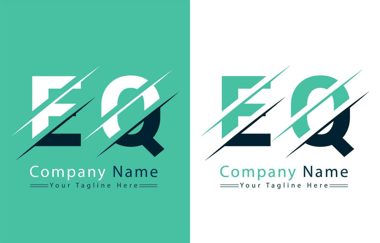EQ Letter Logo Design Template. Vector Logo Illustration