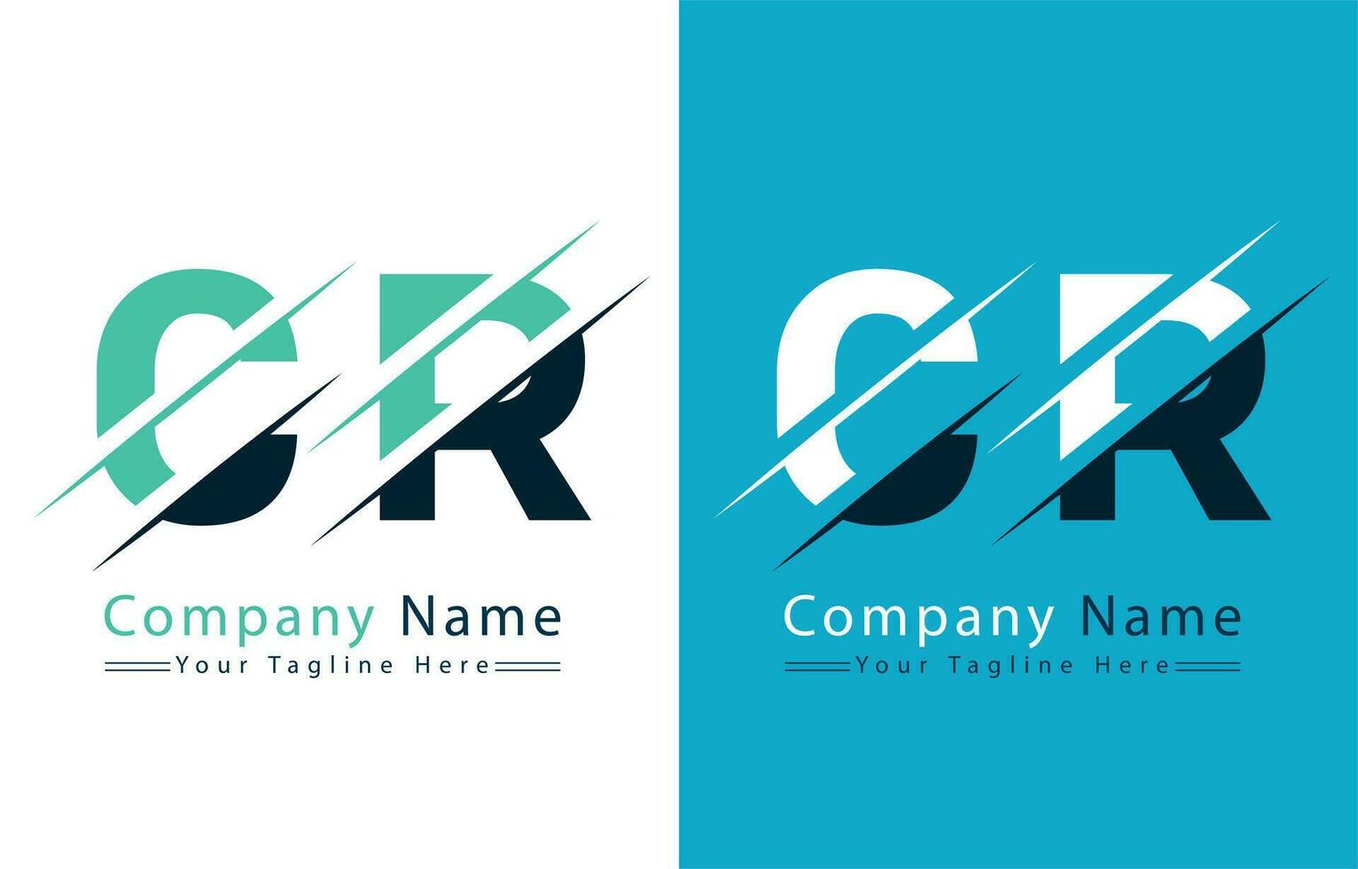 CR Letter Logo Design Template. Vector Logo Illustration