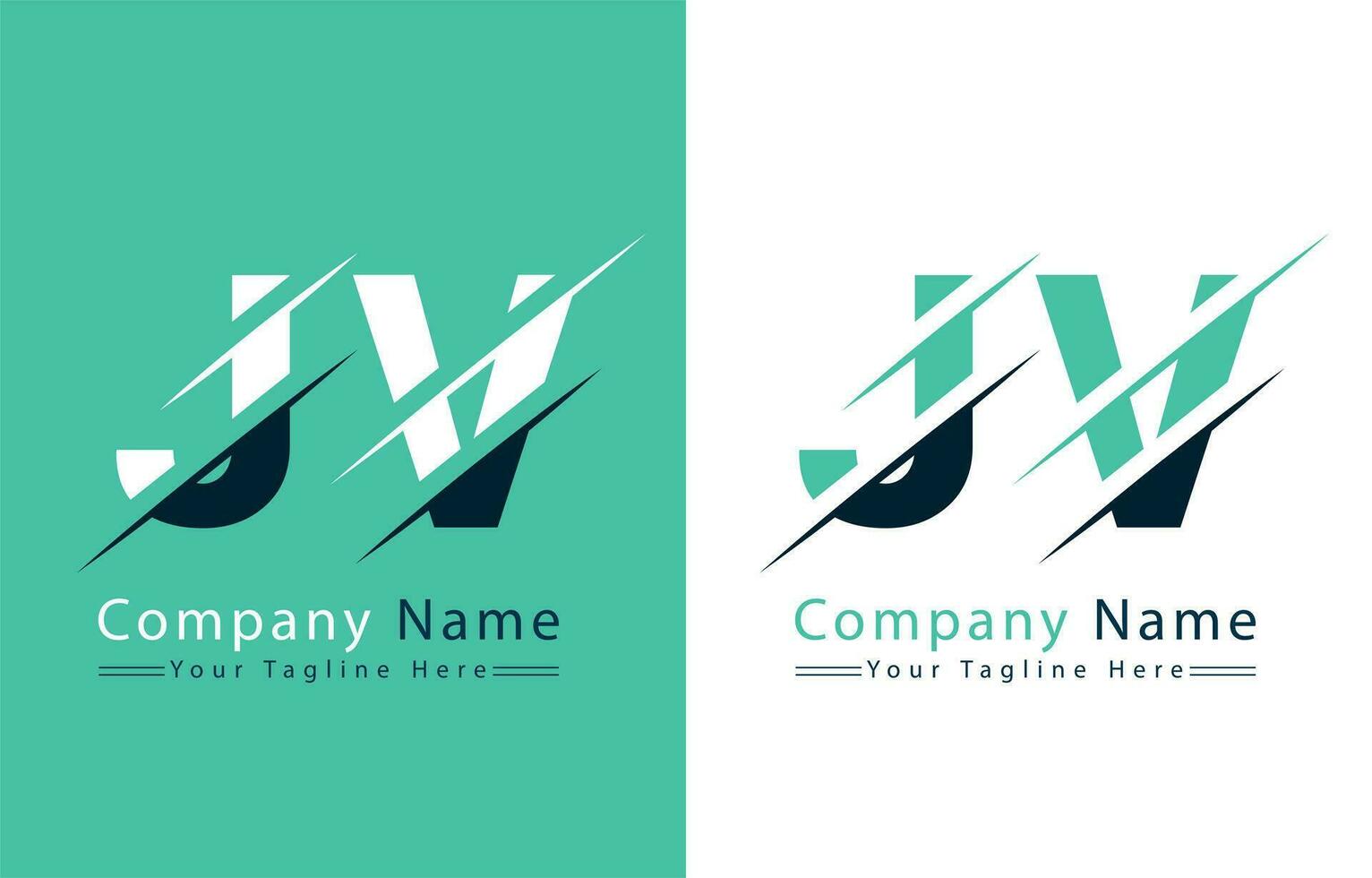 JV Letter Logo Vector Design Concept Elements