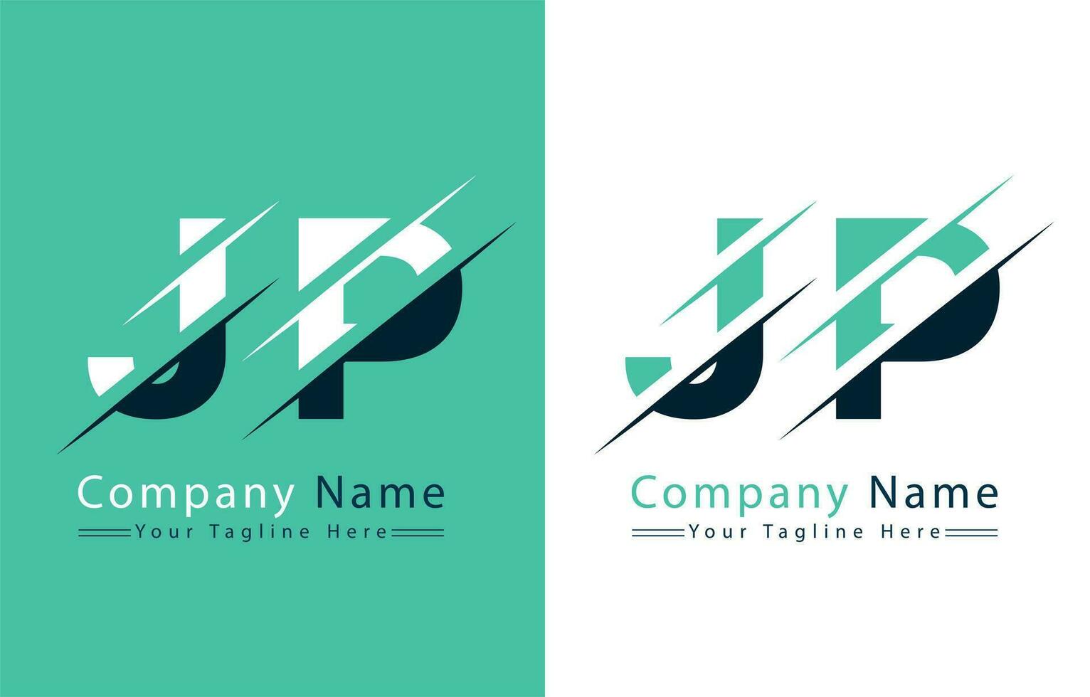 jp letra logo diseño concepto. vector logo ilustración