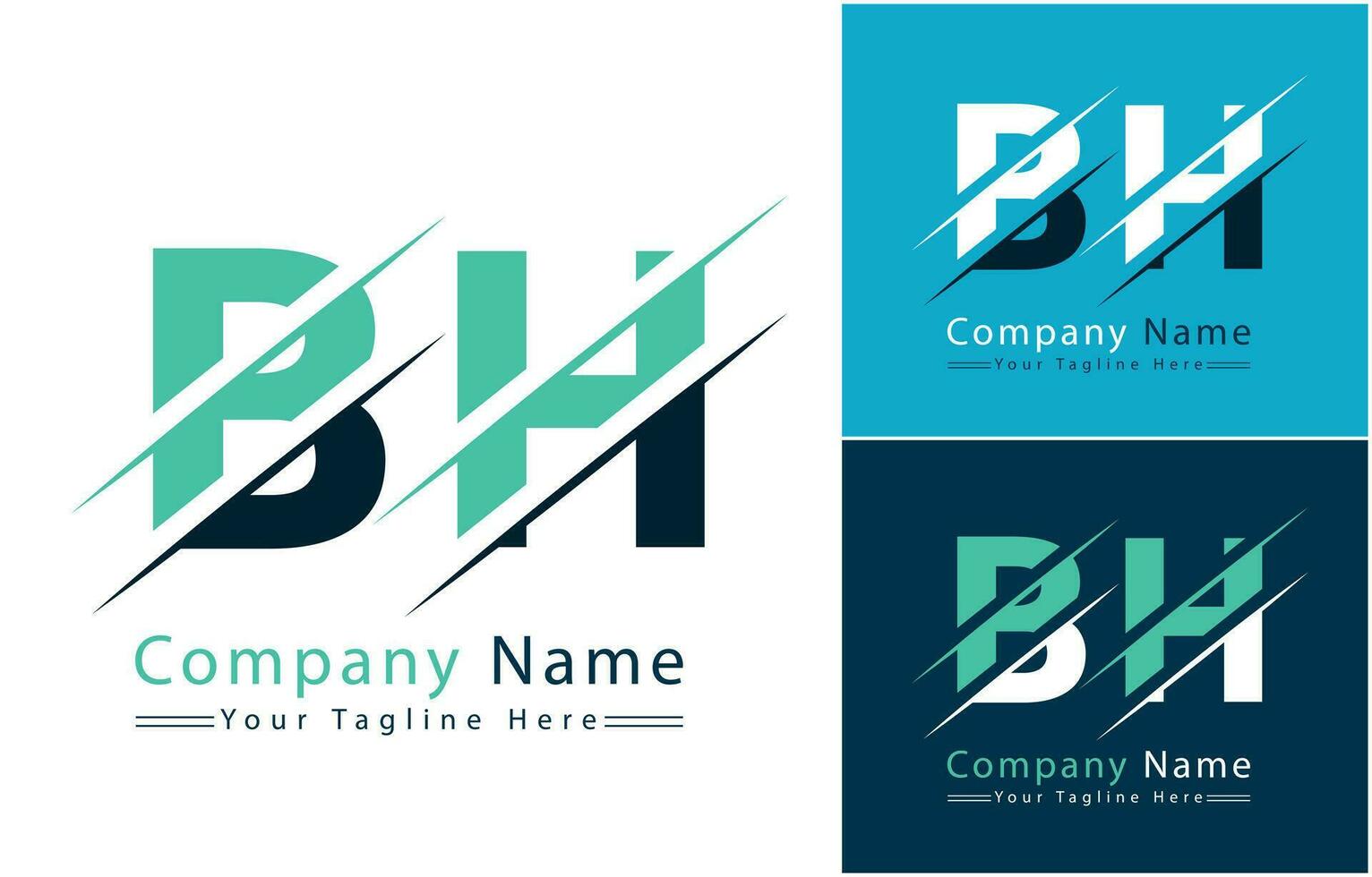 bh letra logo vector diseño concepto elementos
