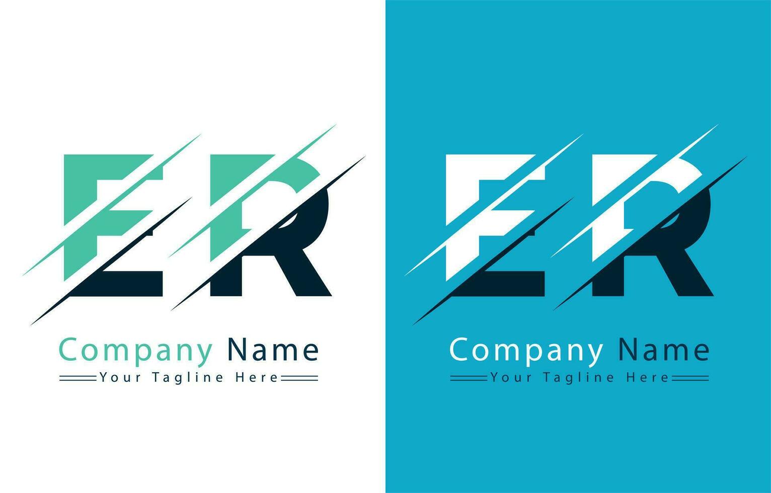 ER Letter Logo Design Concept. Vector Logo Illustration