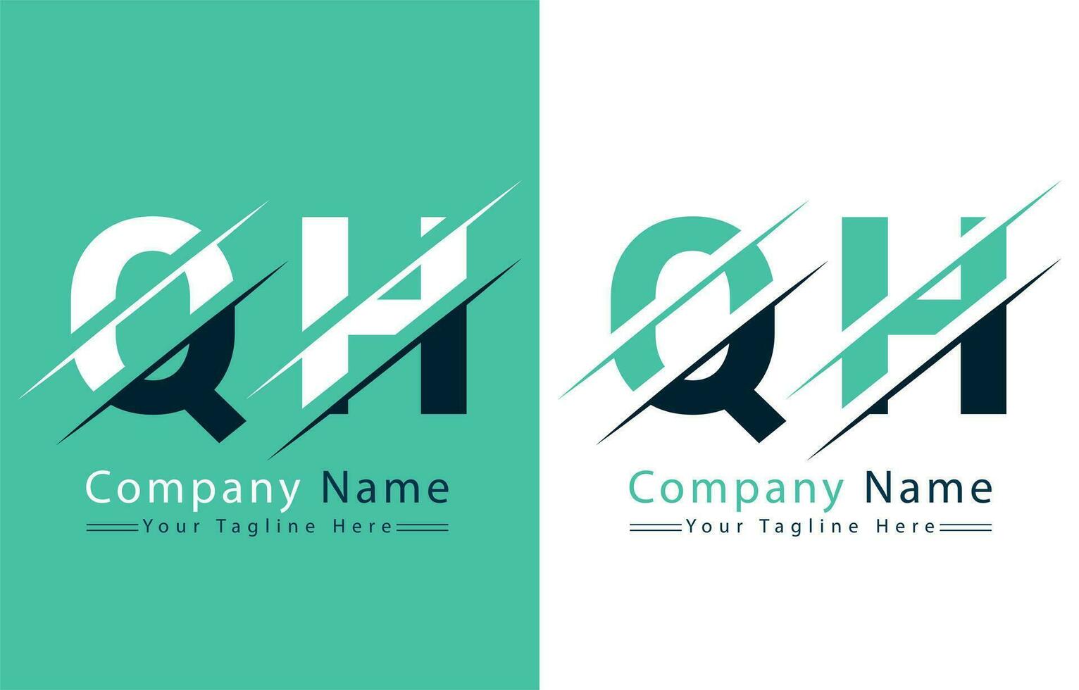 QH Letter Logo Vector Design Concept Elements