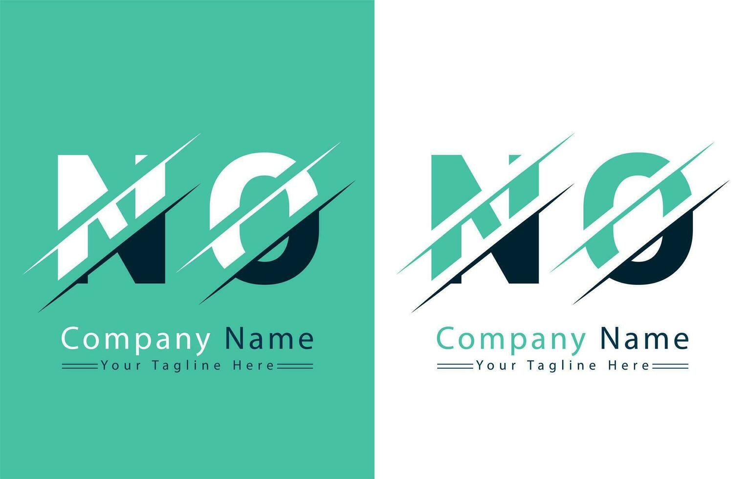 NO Letter Logo Design Template. Vector Logo Illustration