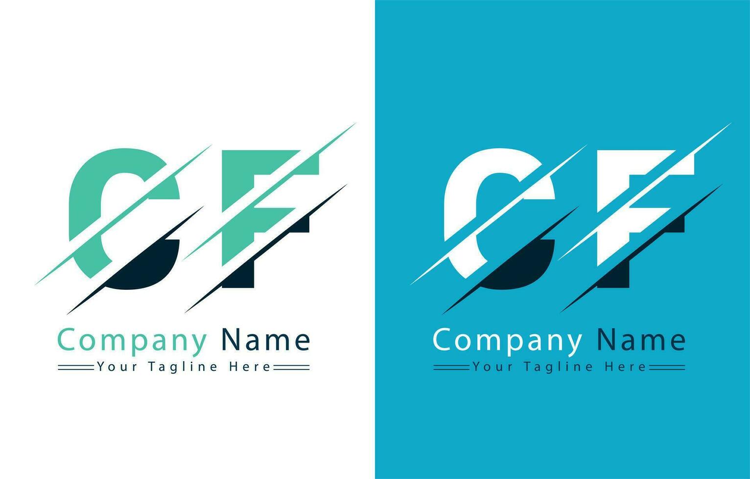 CF Letter Logo Vector Design Concept Elements