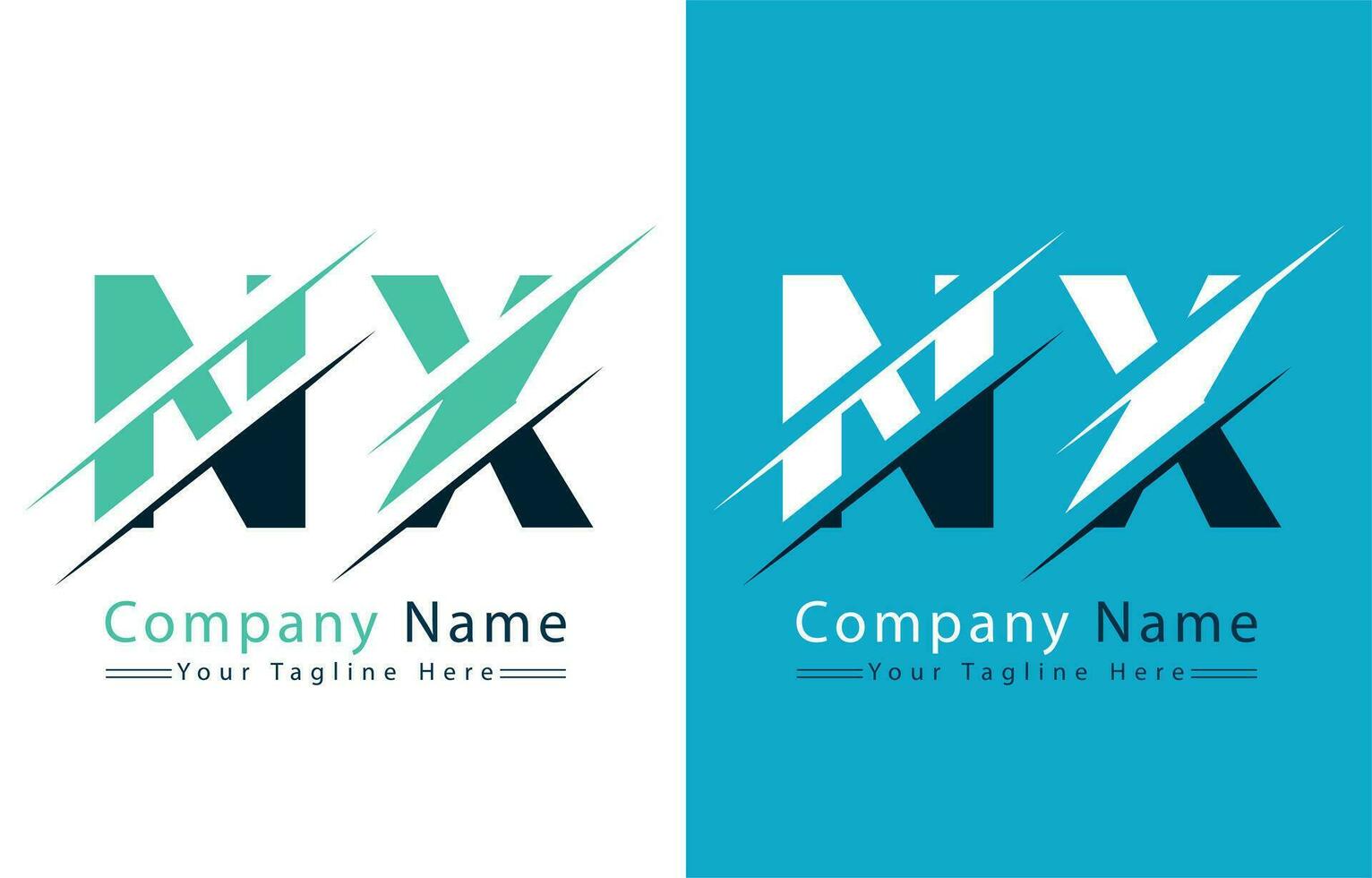 NX Letter Logo Design Concept. Vector Logo Illustration