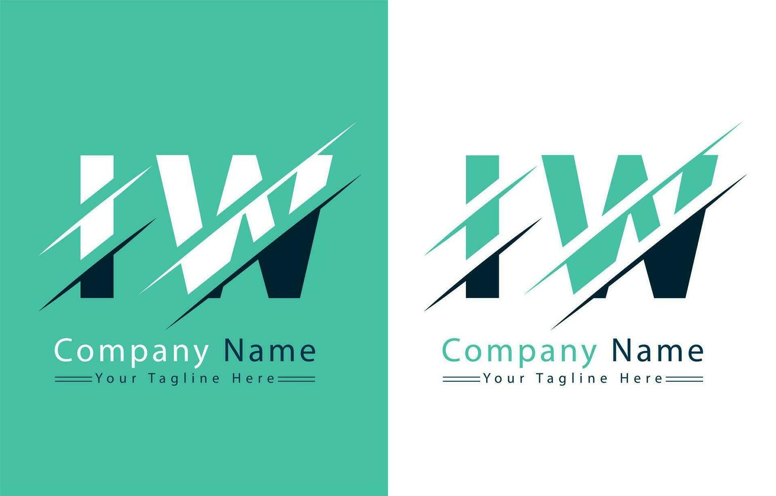 IW Letter Logo Design Template. Vector Logo Illustration