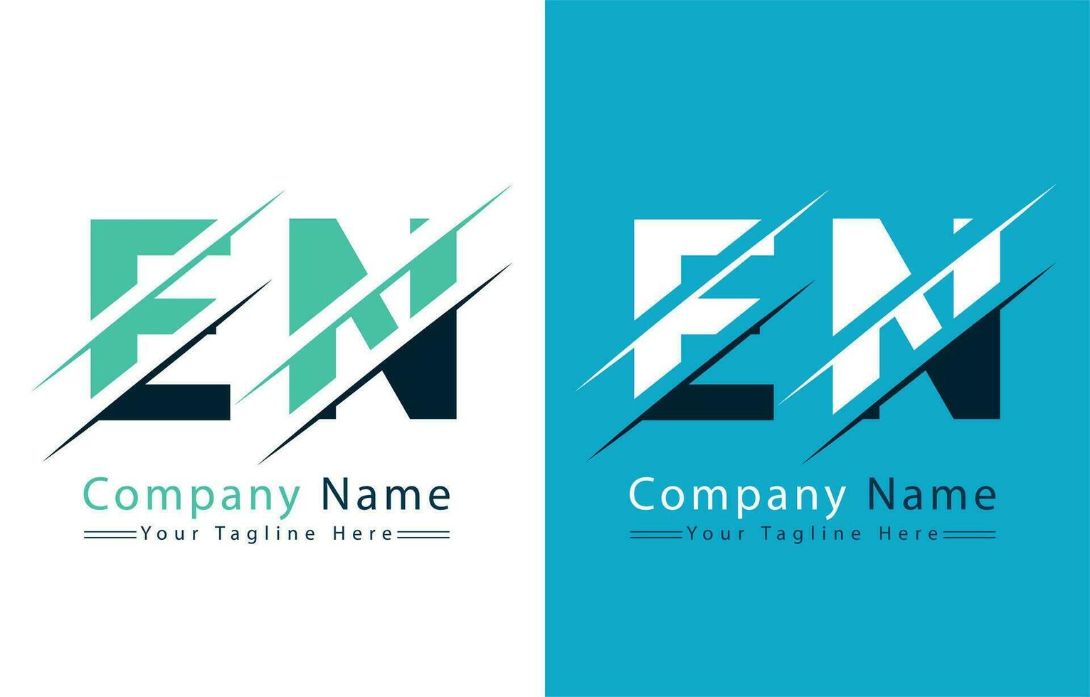 EN Letter Logo Design Concept. Vector Logo Illustration