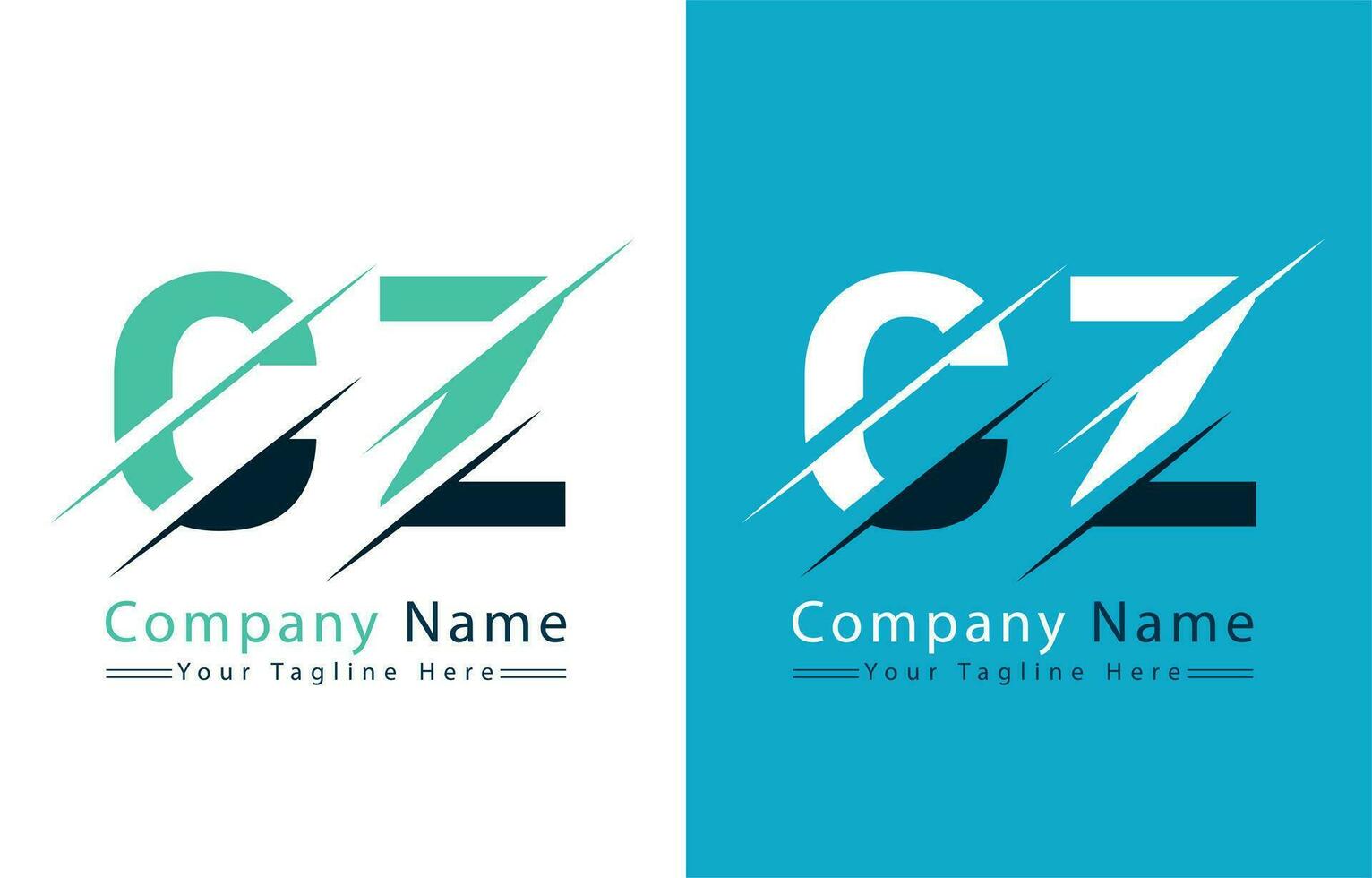 CZ Letter Logo Vector Design Concept Elements