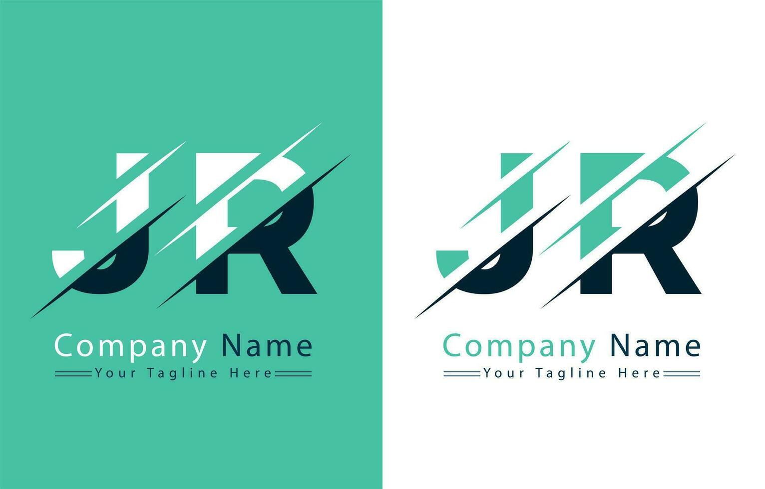 JR Letter Logo Vector Design Concept Elements