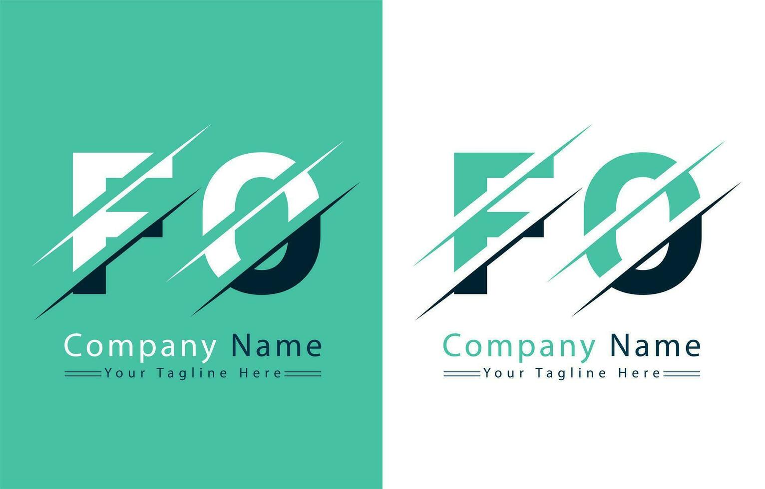 FO Letter Logo Design Template. Vector Logo Illustration