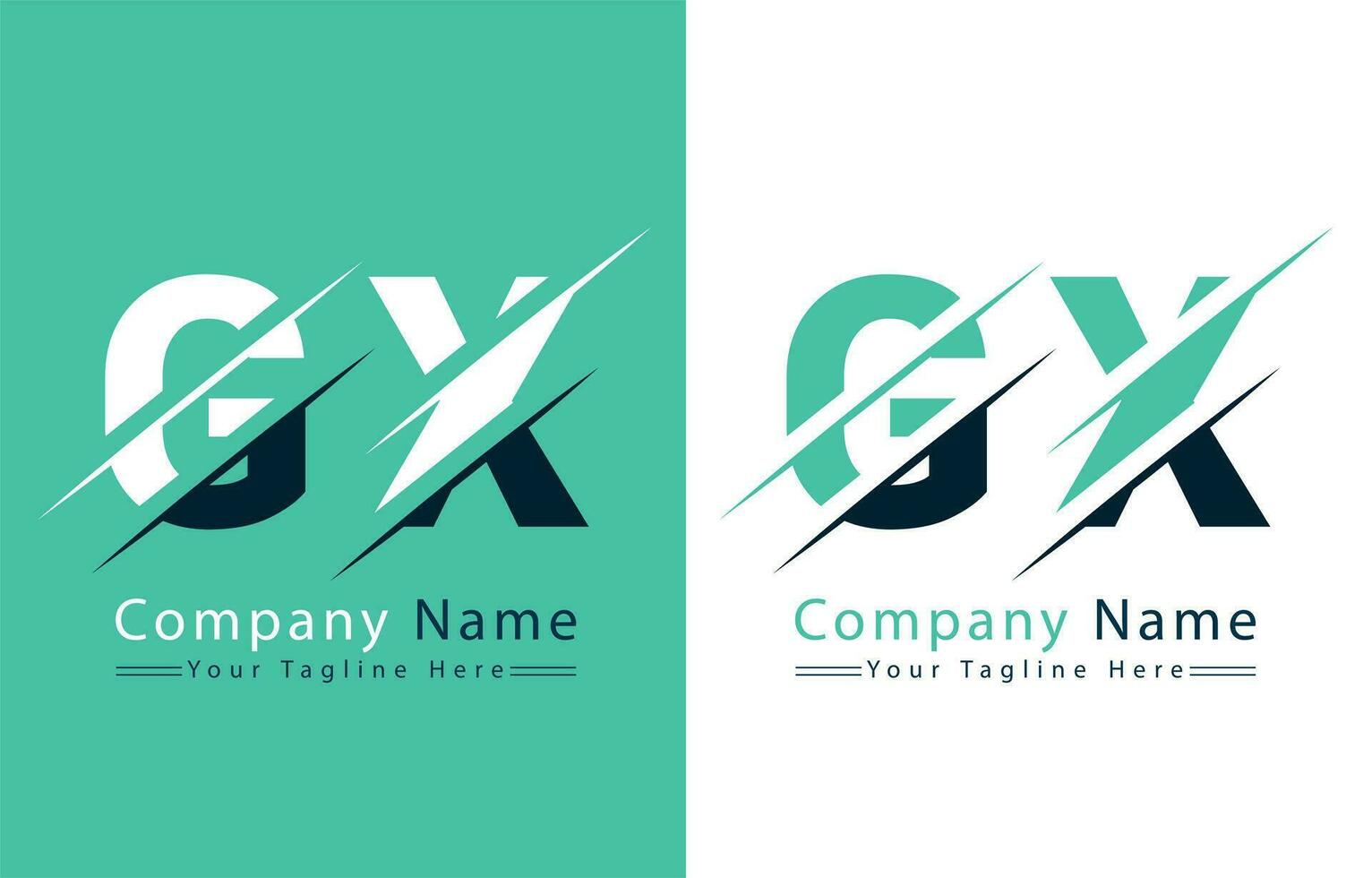 GX Letter Logo Design Template. Vector Logo Illustration