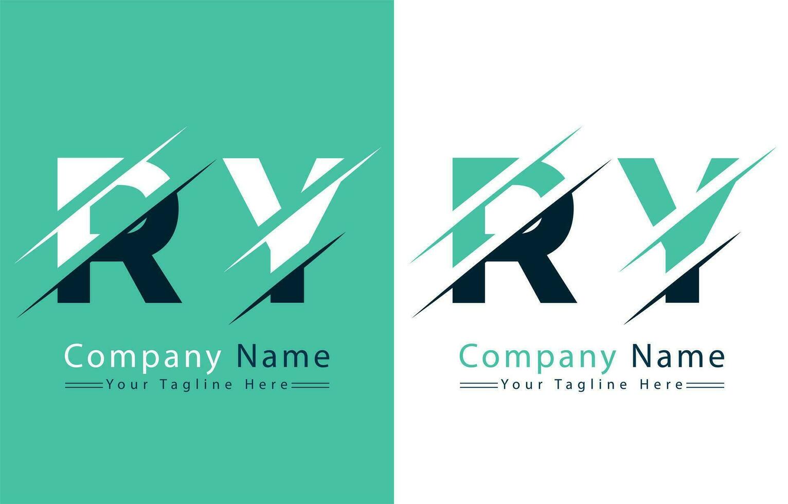 RY Letter Logo Vector Design Concept Elements