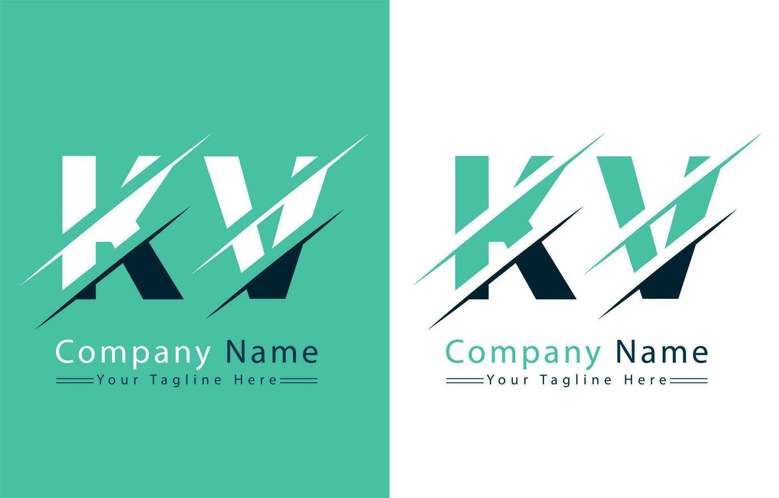 KV Letter Logo Vector Design Concept Elements