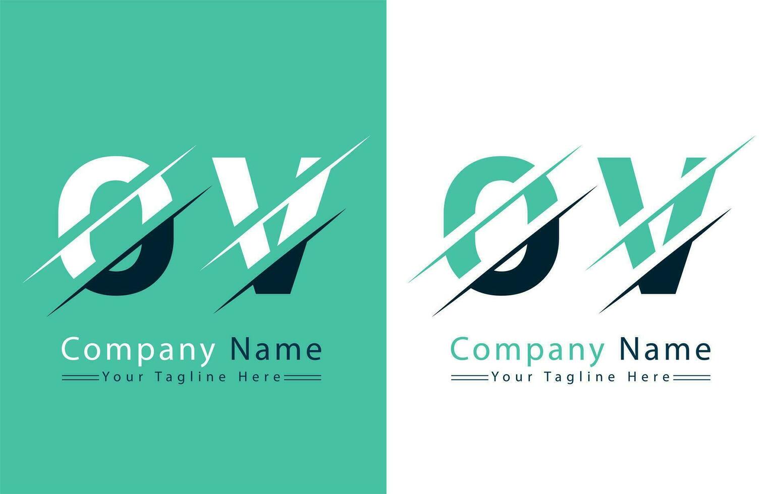 OV Letter Logo Design Template. Vector Logo Illustration