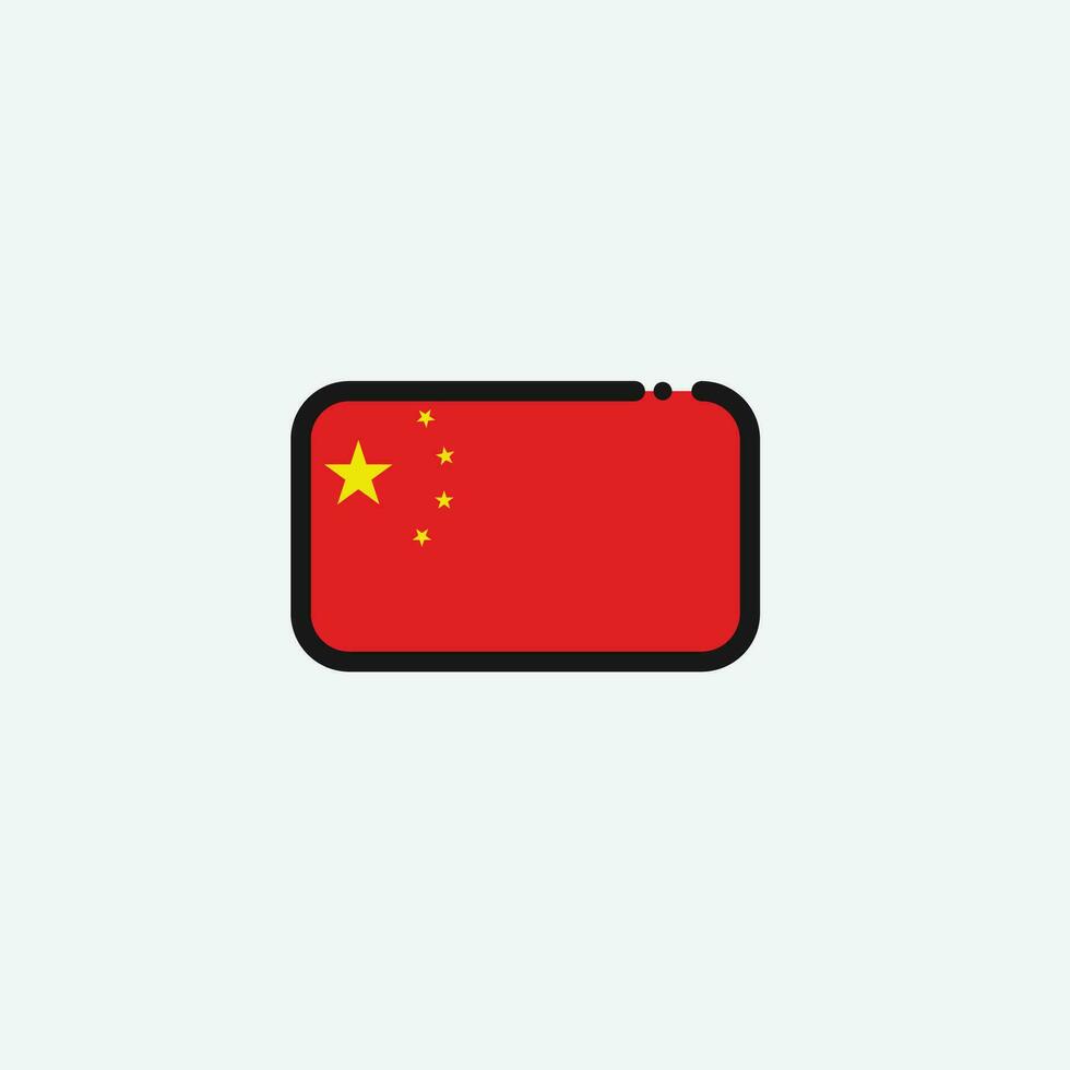 icono de la bandera china vector