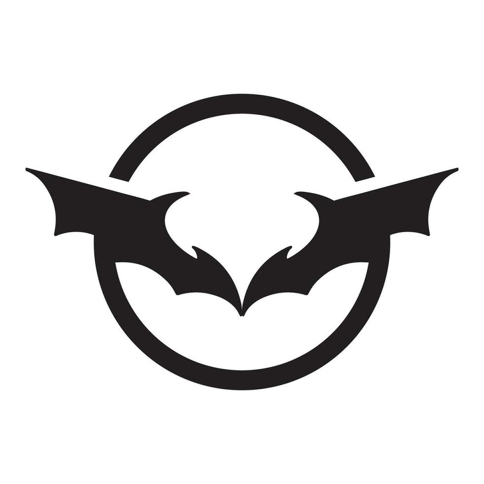 Bat wing logo vector element
