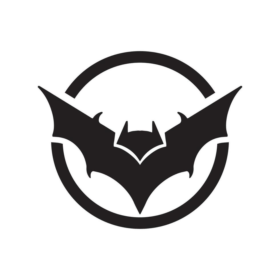 Bat wing logo vector element