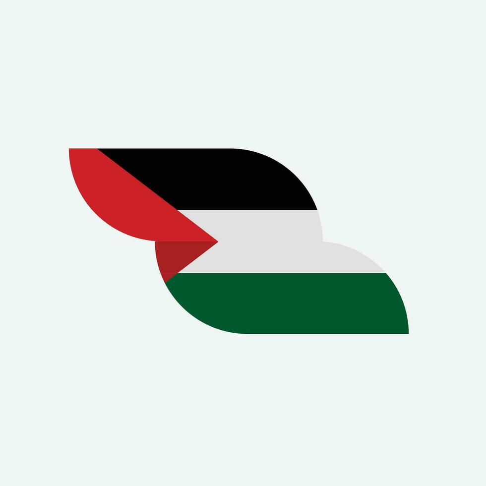 Palestine flag icon vector