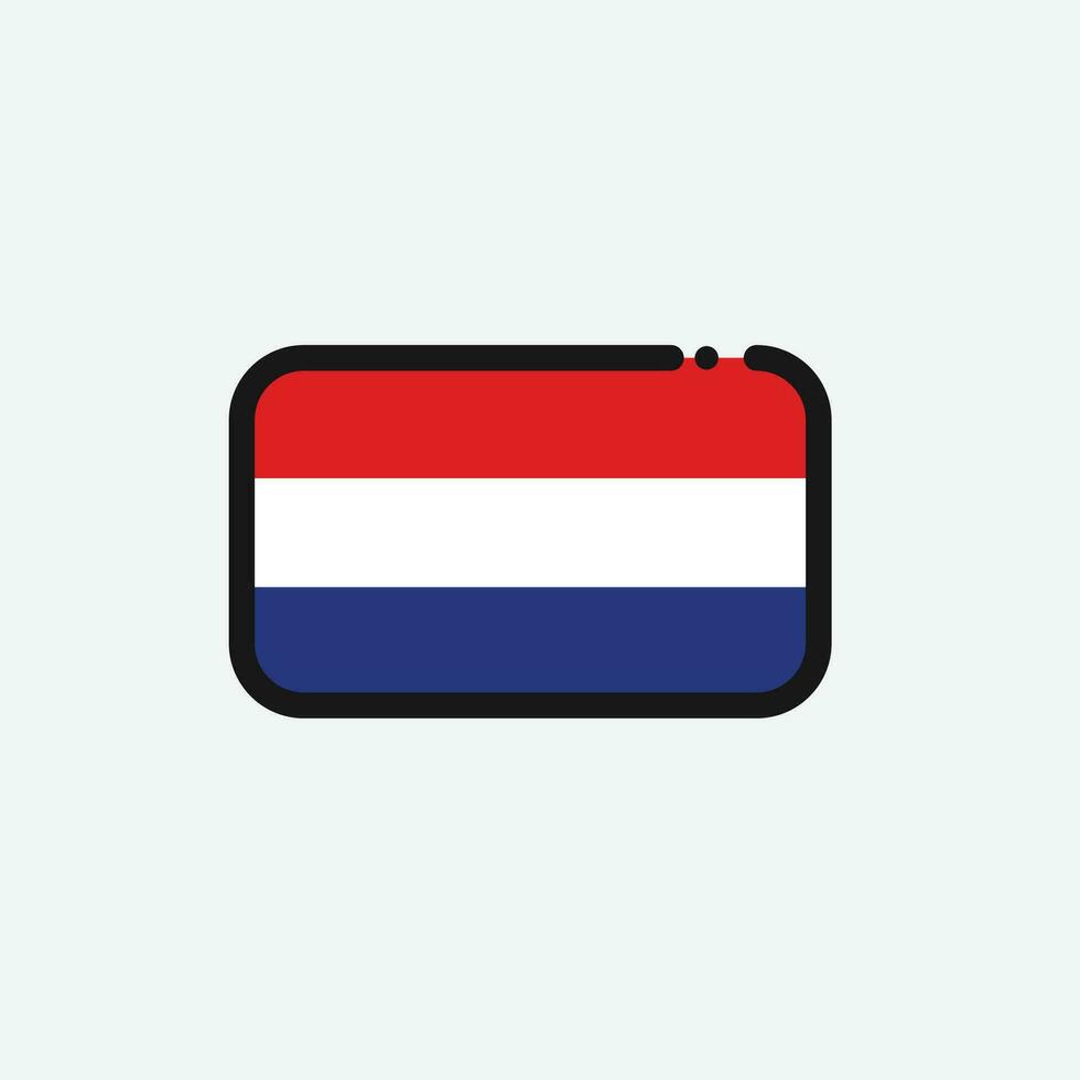 Holanda bandera icono vector