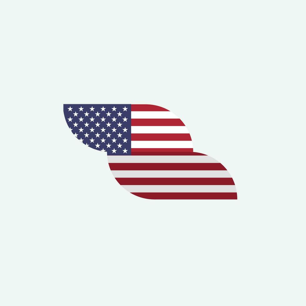 America flag icon vector