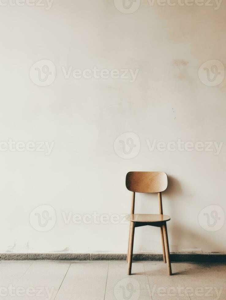silla en blanco antecedentes ai generativo foto