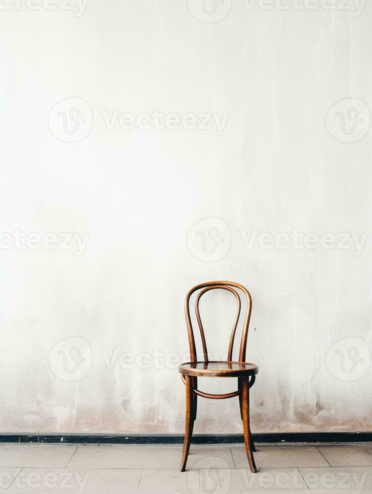 silla en blanco antecedentes ai generativo foto