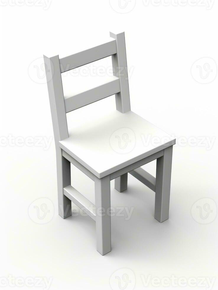 Chair on white background AI Generative photo