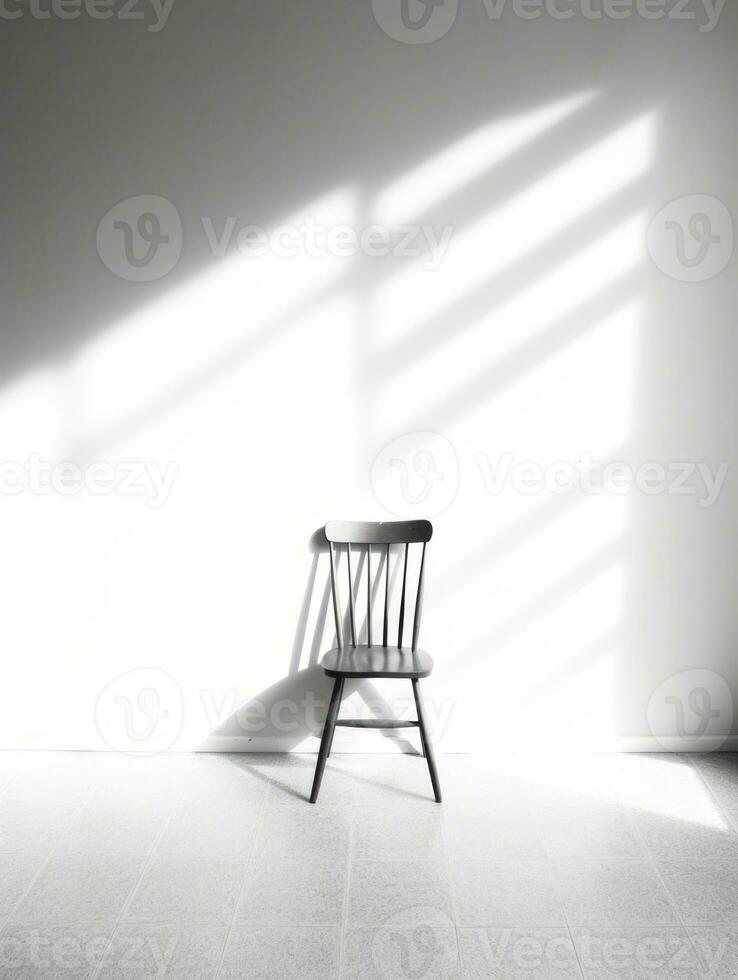 Chair on white background AI Generative photo