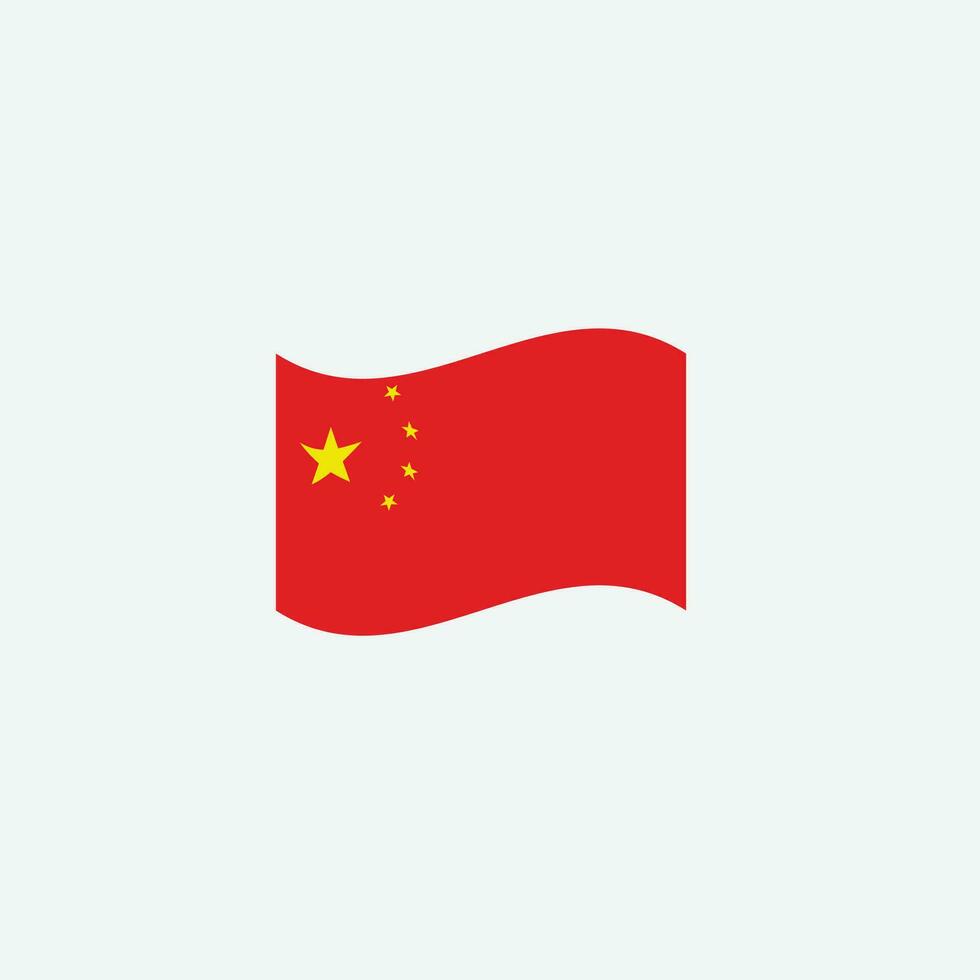 icono de la bandera china vector