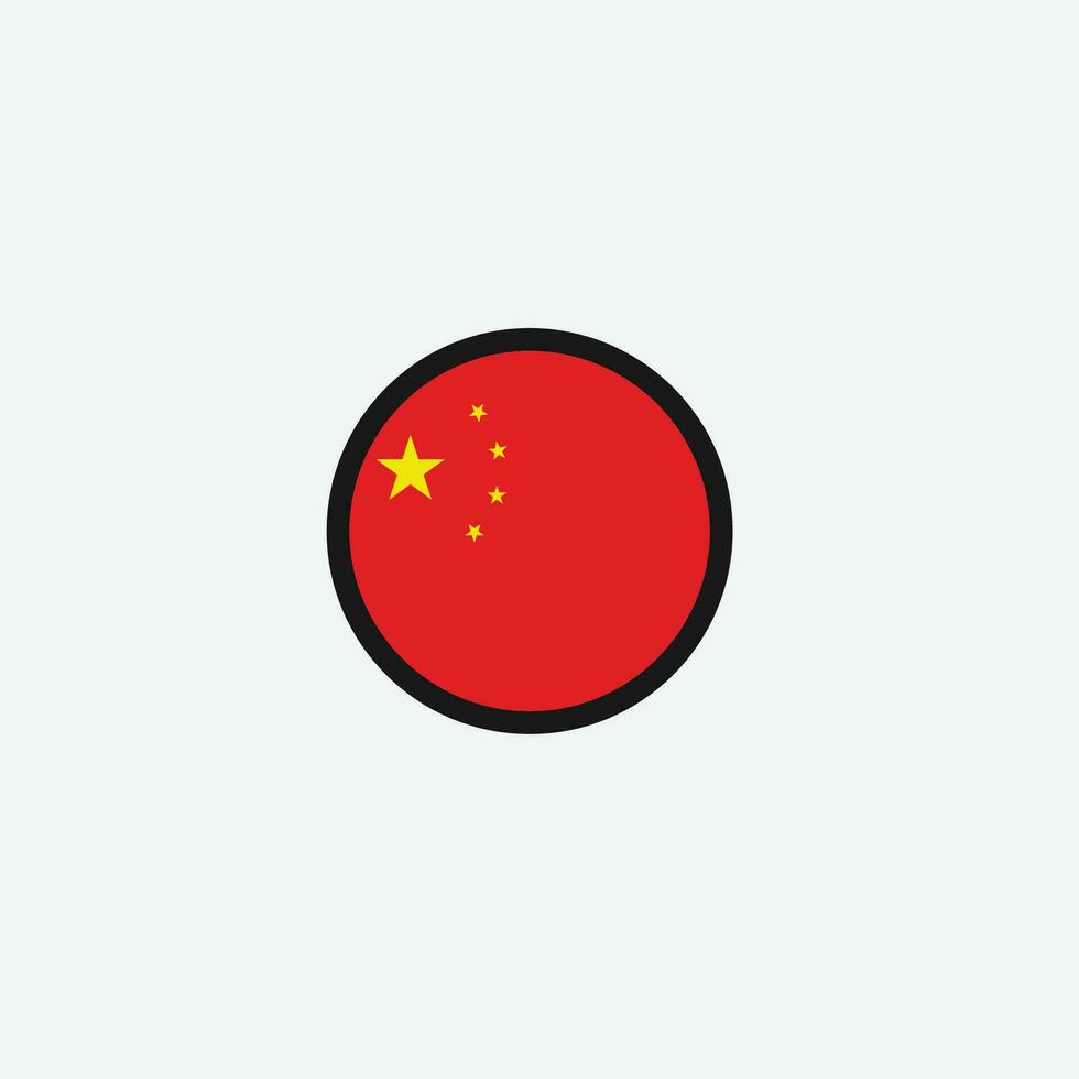 China flag icon vector