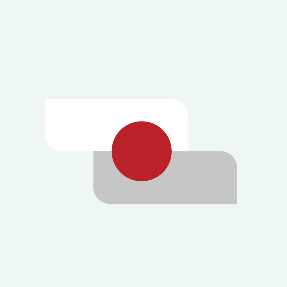 Japan flag icon vector