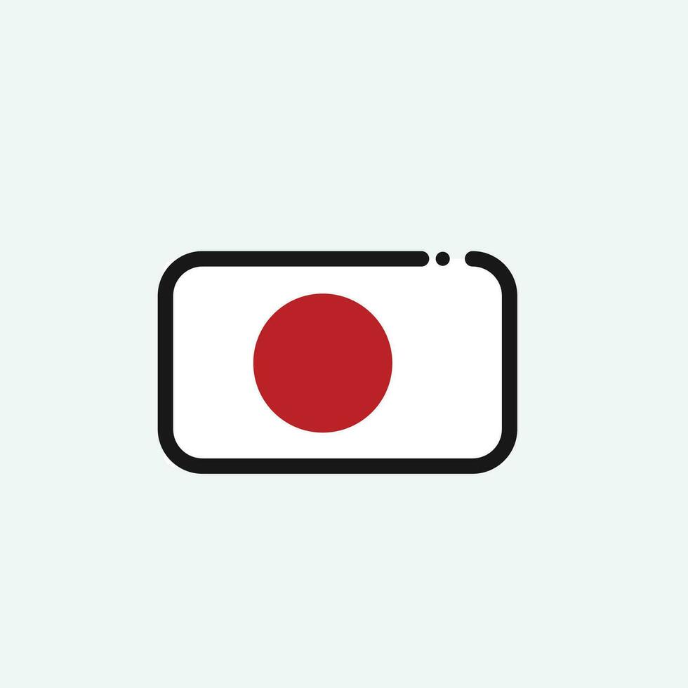 Japan flag icon vector