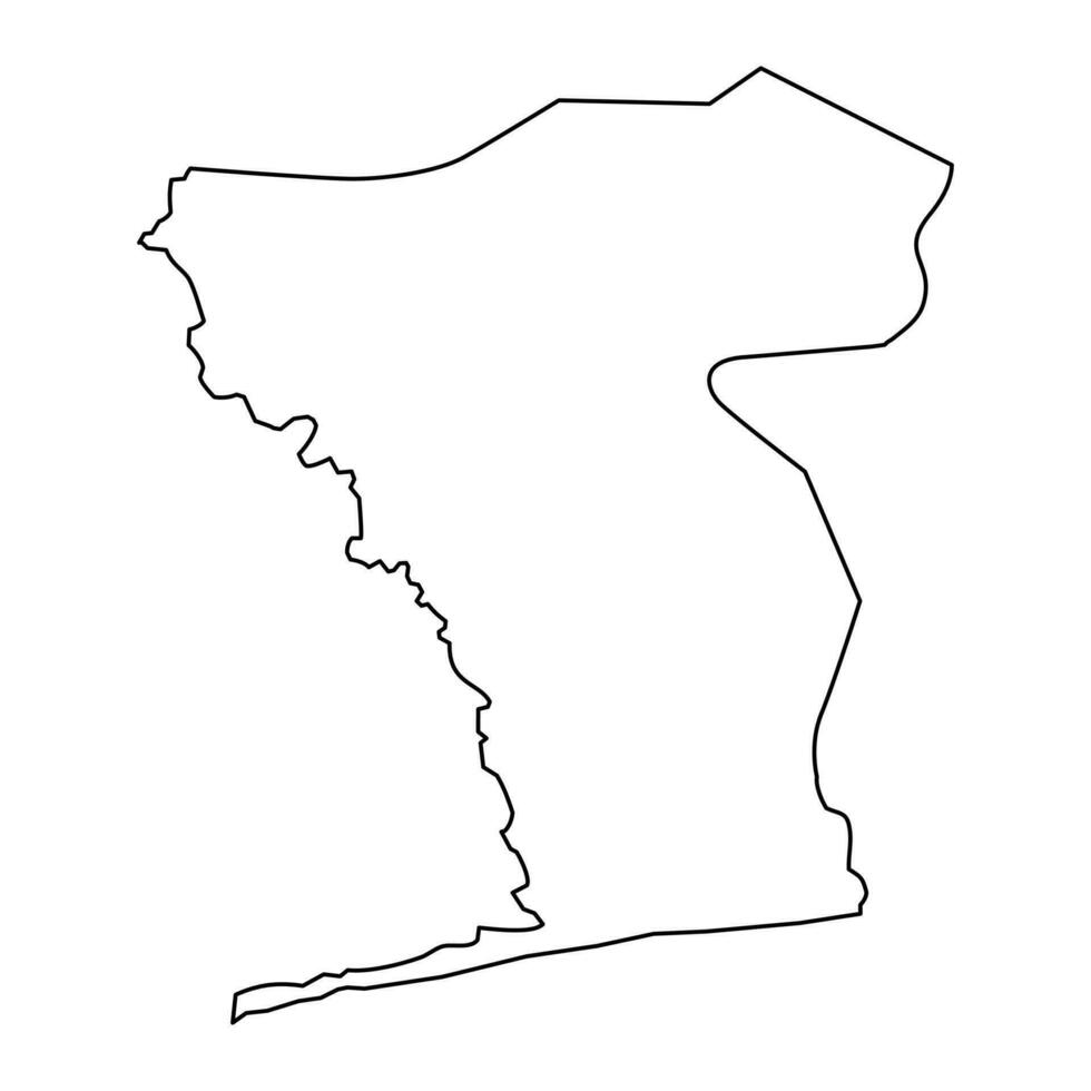 Mono department map, administrative division of Benin. vector