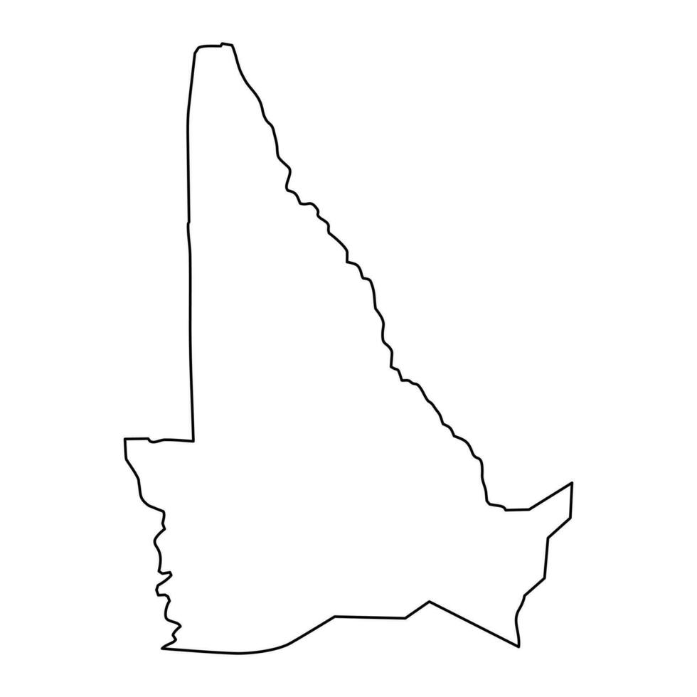 Kouffo department map, administrative division of Benin. vector