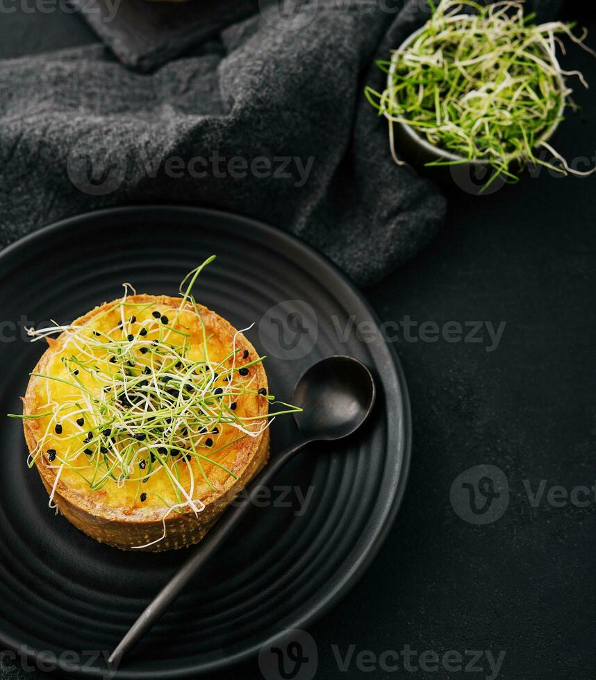 mini bite size quiche appetizers top view photo