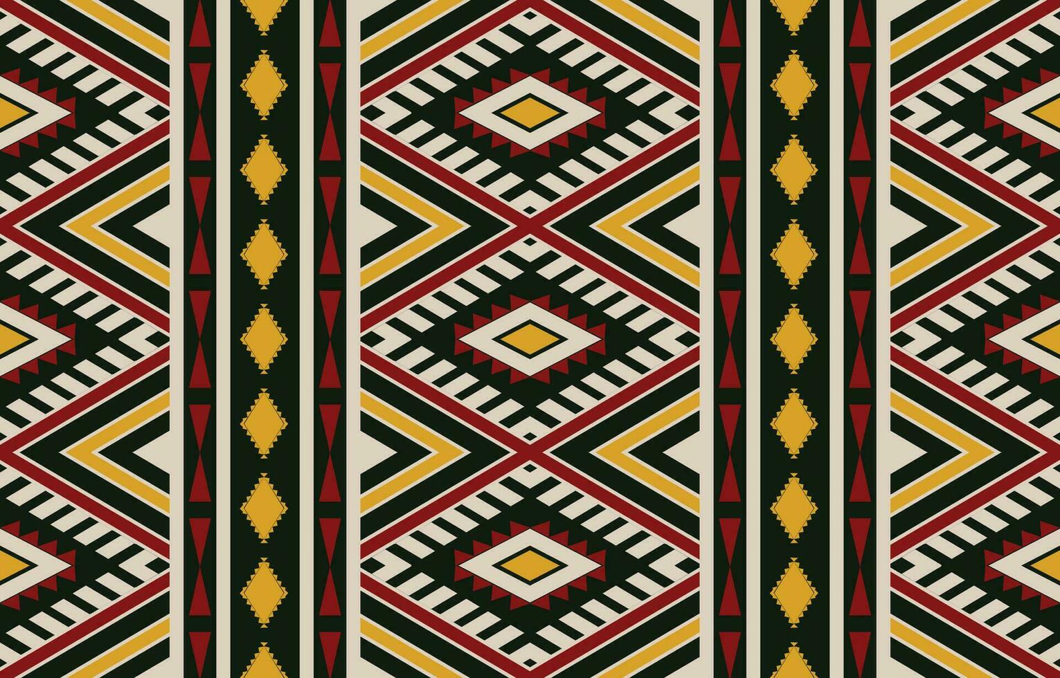 Ethnic abstract ikat art. Aztec ornament print. geometric ethnic pattern seamless  color oriental.  Design for background ,curtain, carpet, wallpaper, clothing, wrapping, Batik, vector illustration.